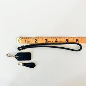 Replacement COACH Leather Wristlet Strap, Charm, and Zipper Pull in Dark Blue